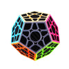CuberSpeed Phantom Carbon Fiber Sticker 3x3 Pentagonal Dodecahedron stickerless Magic Cube Kilominx 3x3x3 with Black Sticker Spe