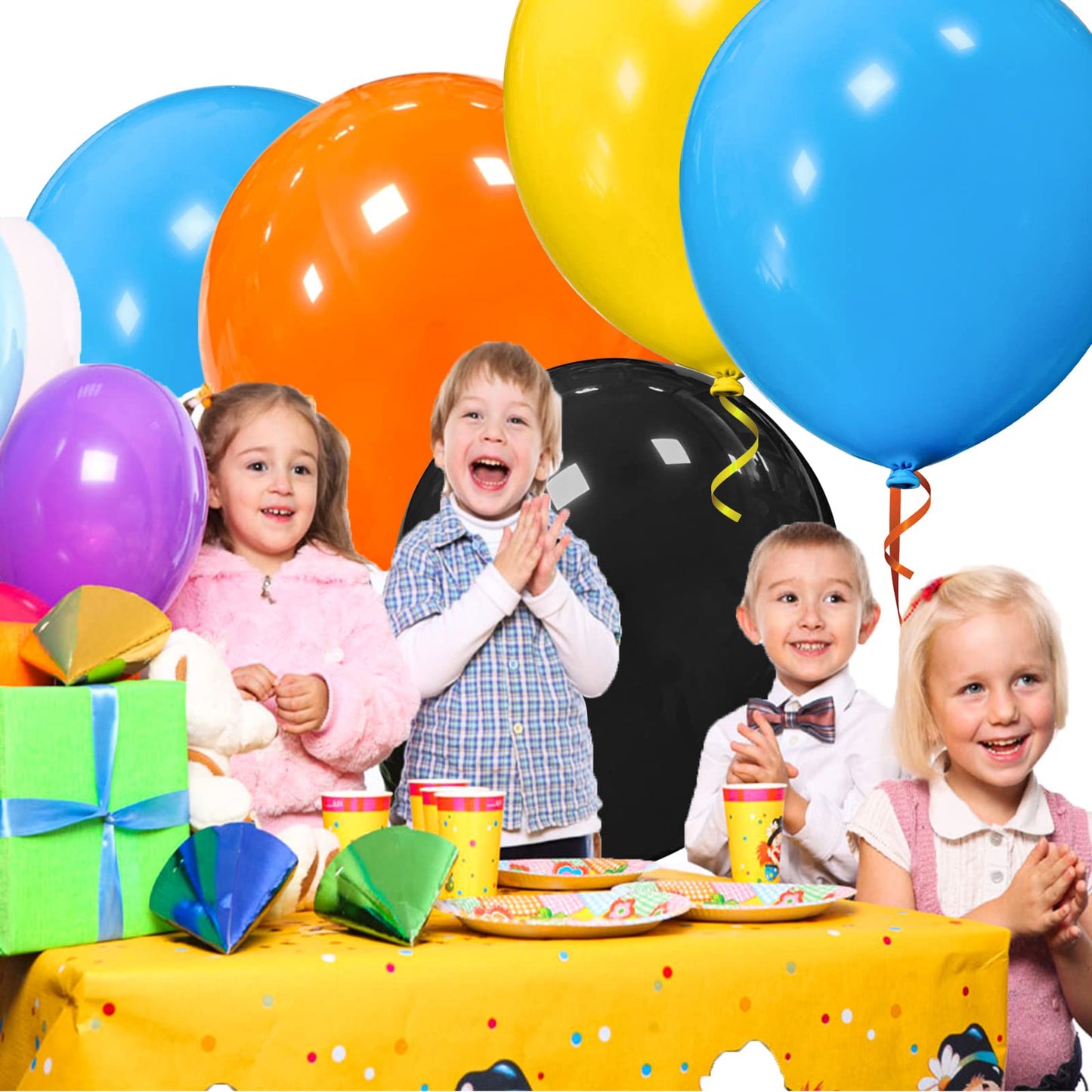 18 Inch Black Balloons 12 Pack Large Latex Party Balloons Round Helium Balloon For Halloween Birthday Party Anniversary Festival