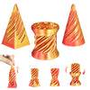 3 PCS Impossible Cone Spiral Cone Fidget Toy Impossible Pyramid Passthrough Sculpture 3D Printed Spiral Cone Fidget Toy Desktop Decompression Toys Gifts Birthday (Flame Red)