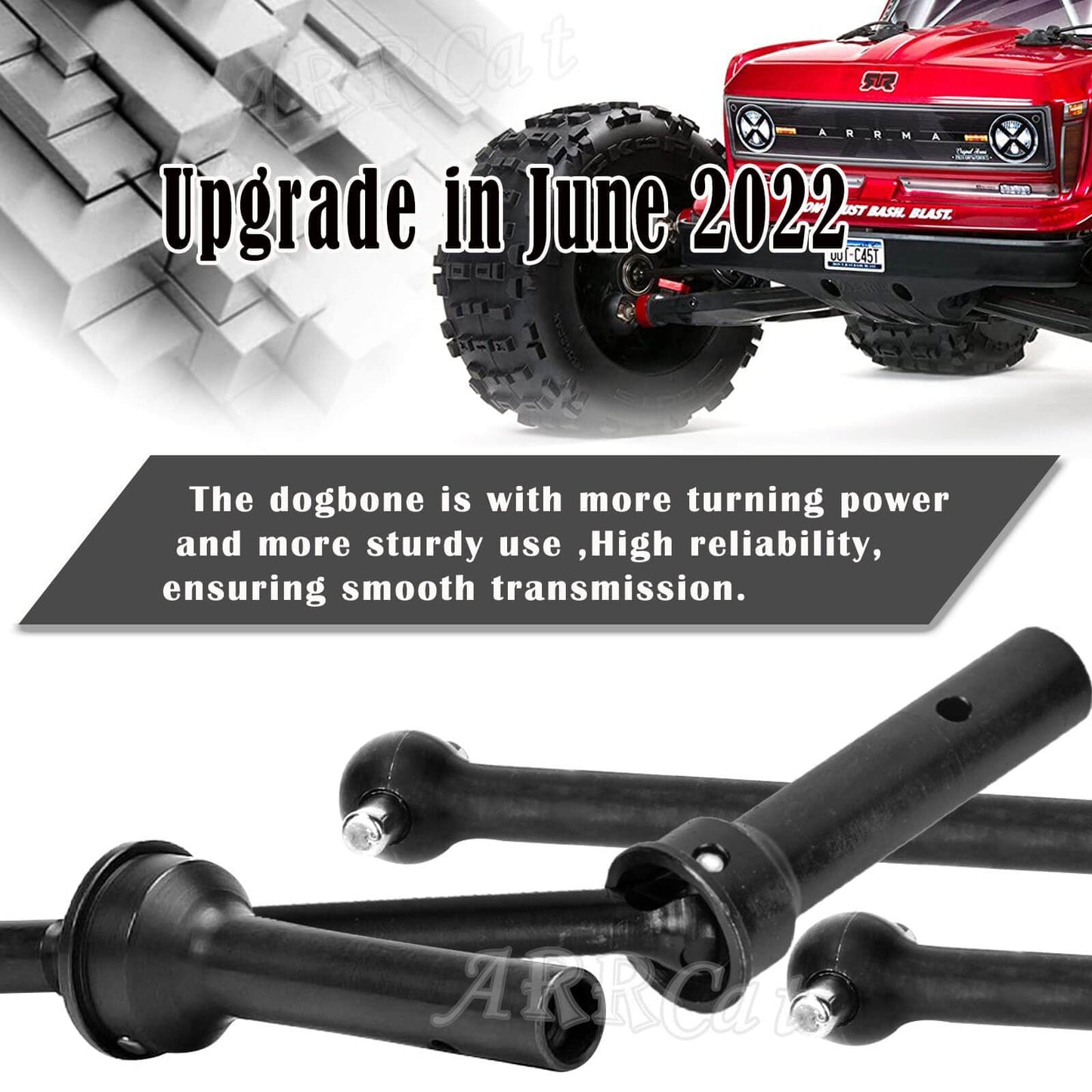ARRCat Drive Shaft CVD Upgrade Parts for Arrma 1/5 KRATON 8S BLX/Outcast 8S BLX,4PCS Front/Rear Harden Steel #45 Upgrades Parts