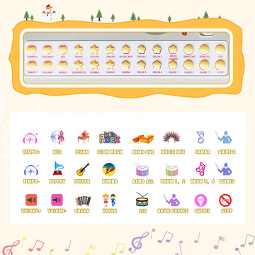 Love&Mini 31 Keys Piano Toy Keyboard for Kids, White, Includes Microphone & Stool, Ideal Birthday Gift for 2+ Year Olds