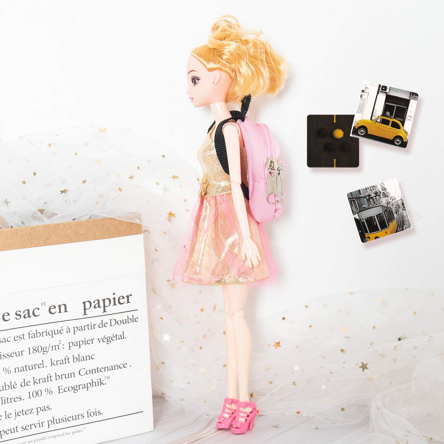 Sotogo 31 Pieces Doll Accessories Include 10 Pieces Mini Doll Backpacks Mini Doll Bag Cute Zipper Backpack Mini Books Backpacks And 21 Pieces Miniatures Doll Books For Doll Accessories