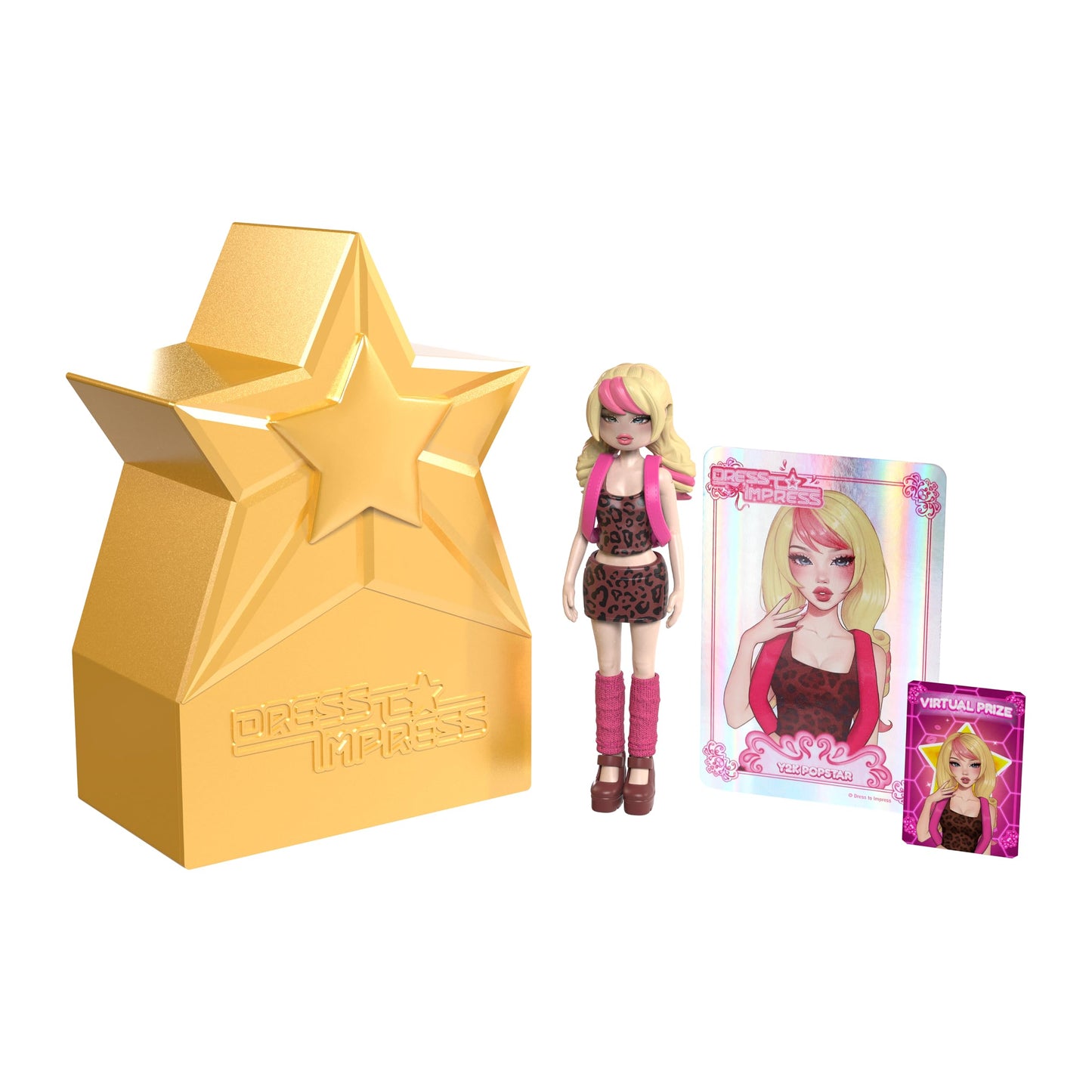 Dress To Impress Mystery Models Dolls - Wave 1, Gold, 10 cm, Collectible Fashion Dolls for Kids