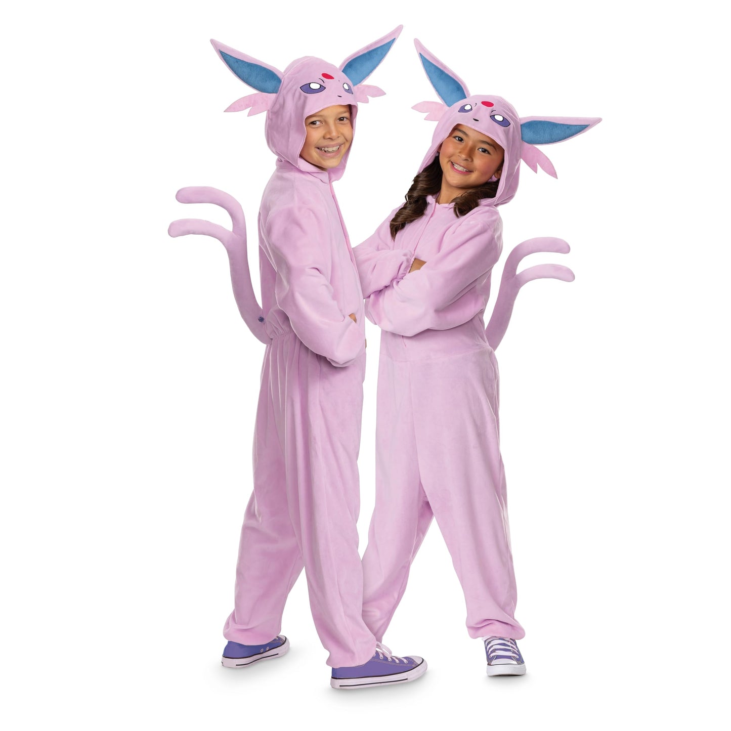 Disguise Pokemon Espeon Costume For Kids, Official Pokemon Outfit With Hooded Jumpsuit, Child Size (7-8)
