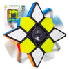 CUBIDI Star Fidget Cube Spinner 2 in 1 Toy 1x3x3 Magic Speed Cube for mature-themeds Teens and Kids Handheld Lightweight Durable for Anti-Stress Sensory Desk Toy Ideal as Travel Fidgeting Spinner Toy