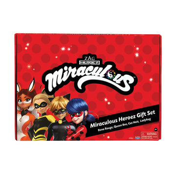 Miraculous Ladybug Heroez 4-Pack Dolls with Exclusive Doll by Playmates Toys - Multi Color, 4 Piece Assortment
