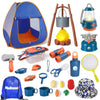 Meland Kids Camping Set - Blue Tent & Outdoor Gear Toy for Toddlers, Perfect Birthday Gift for Pretend Play Adventures