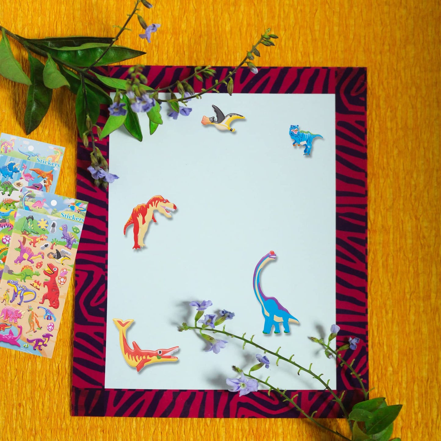 3D Puffy Dinosaur Stickers For Kids, 6 Sheets Reusable Foam Stickers For Toddler Boys Girls, Cute Dino Bubble Stickers For Scrap