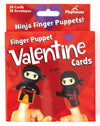 Playhouse Super Ninja Finger Puppets 28 Card Valentine Exchange Box For Kids