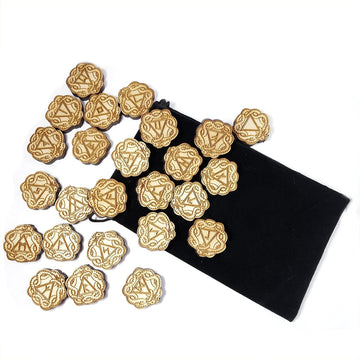 Wooden Dragon Serpent Viking Rune Set Elder Futhark Viking Pagan Gift, Made In The Usa Soild Wood