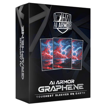 Ai protective covering Graphene Series (Red/Blue Storm) - 105ct Textured Matte TCG/MTG Art Sleeves