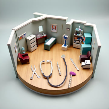 5Pcs/Set Dollhouse Mini Stethoscope Care Tools Dollhouse Dolls Miniature Garden Kit Hospital Accessories Toys Set for Toy Miniature House Decoration Dollhouse Accessories