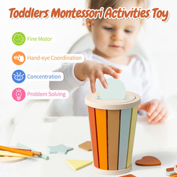 Montessori Toys For 1 Year Old Babies, Educational Color Sorting Sensory Toys For Kids Fine Motor Skills, Developmental Busy Toy