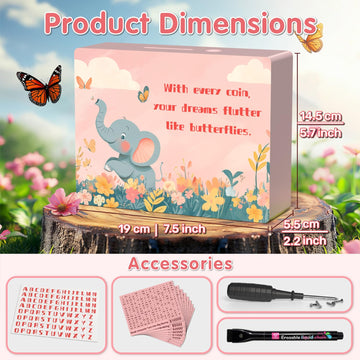 Personalized 10000 Savings Challenge Box With 8 Targets($500-5000), Reusable Wooden Money Saving Box 10000 With Easy-Pull Door,W