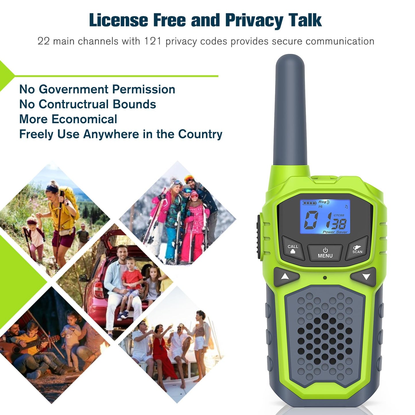Walkie Talkies For Kids,Long Range 2 Way Radio 22Ch Vox,Birthday Gift,Family Walkie Talkie For Camping Hiking Indoor Outdoor,Toy