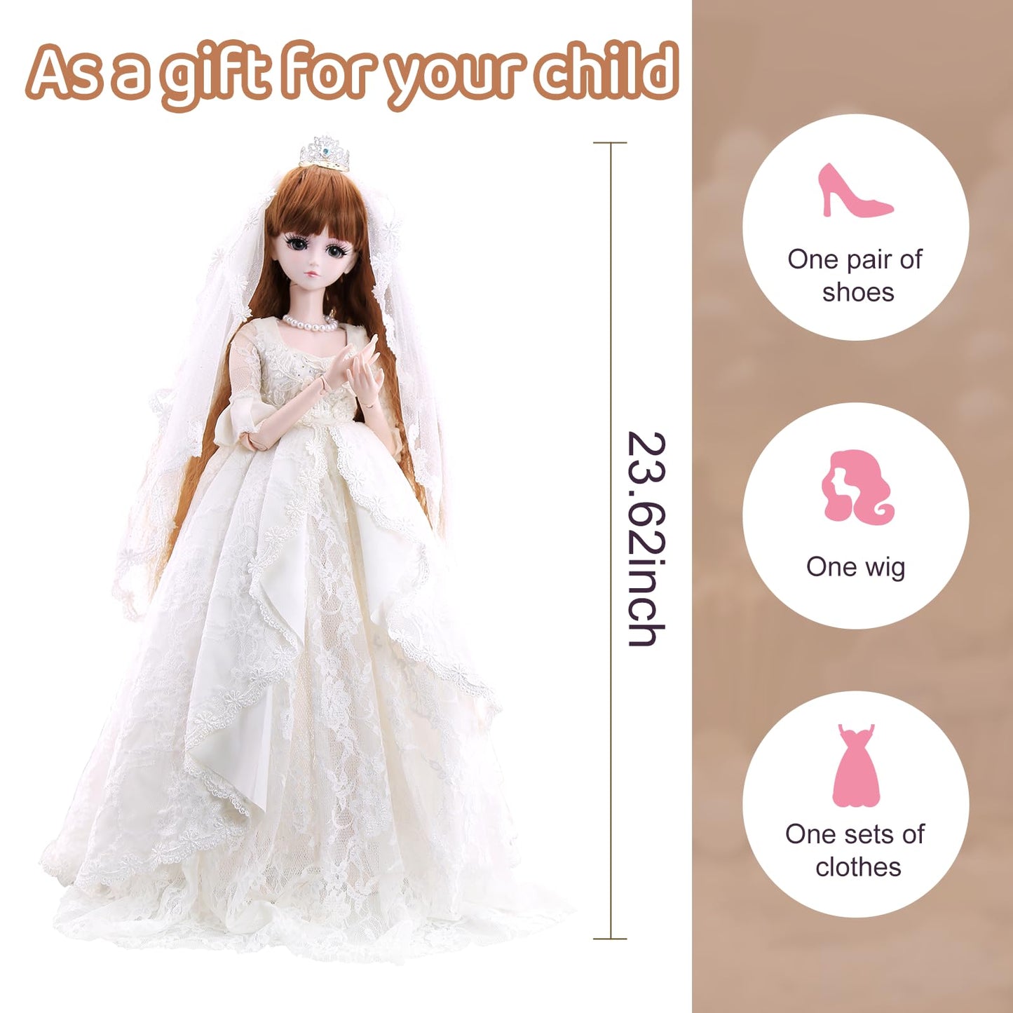 Yeloli Official Bdj Fashion Doll Cartoon Figures With Height 18 &19 Movable Rotatable Joints Glamorous Outfits, Fabulous Acce