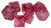 Chessex CHX27524 Dice-Ghostly Glow 7Pc Set, Pink/Silver, Large (18mm - 25mm)