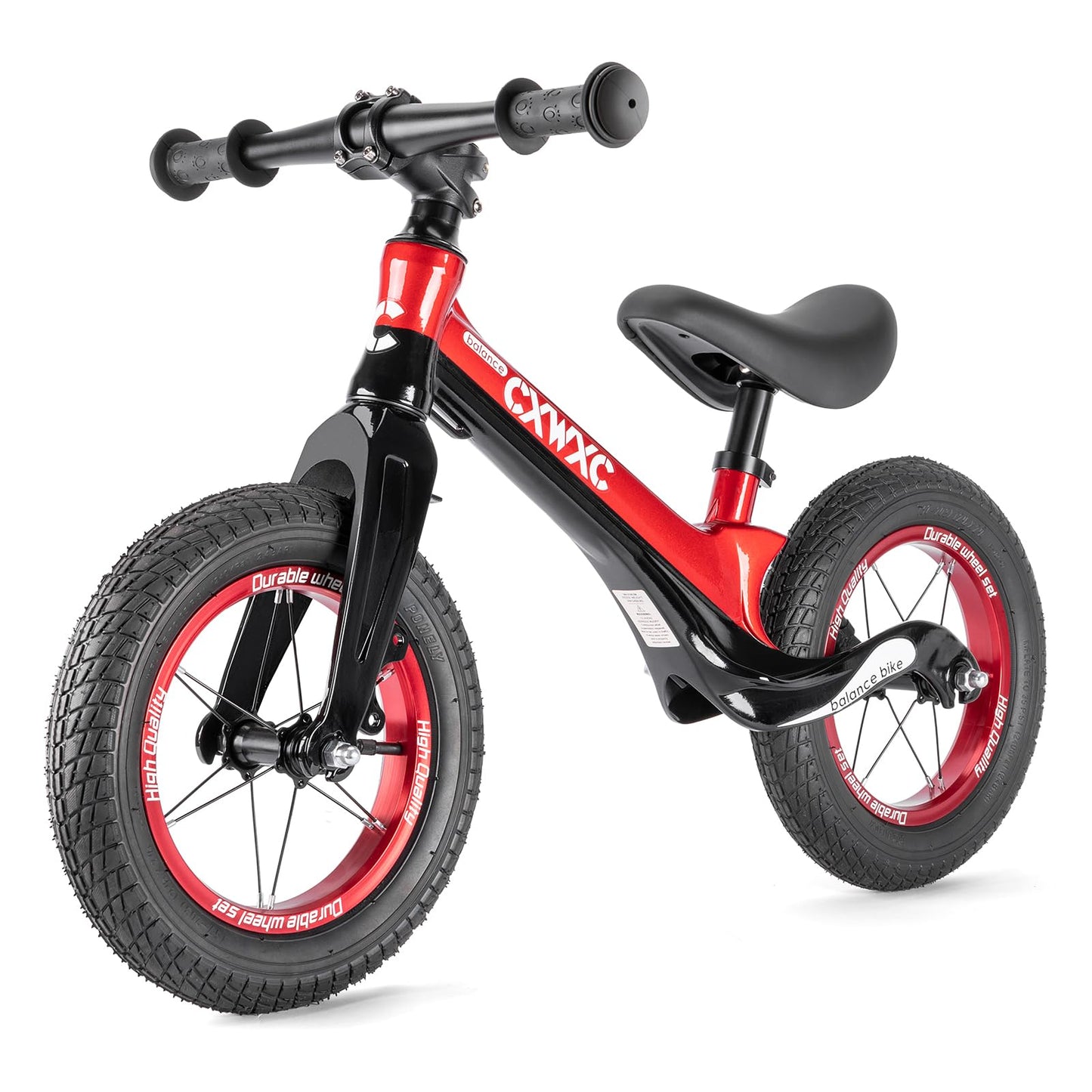 Cxwxc 12'' Toddler Balance Bike - Ages 24 Months To 5 Years - Kids Push Balance Bike With Footrest, No Pedal Training Bicycle -