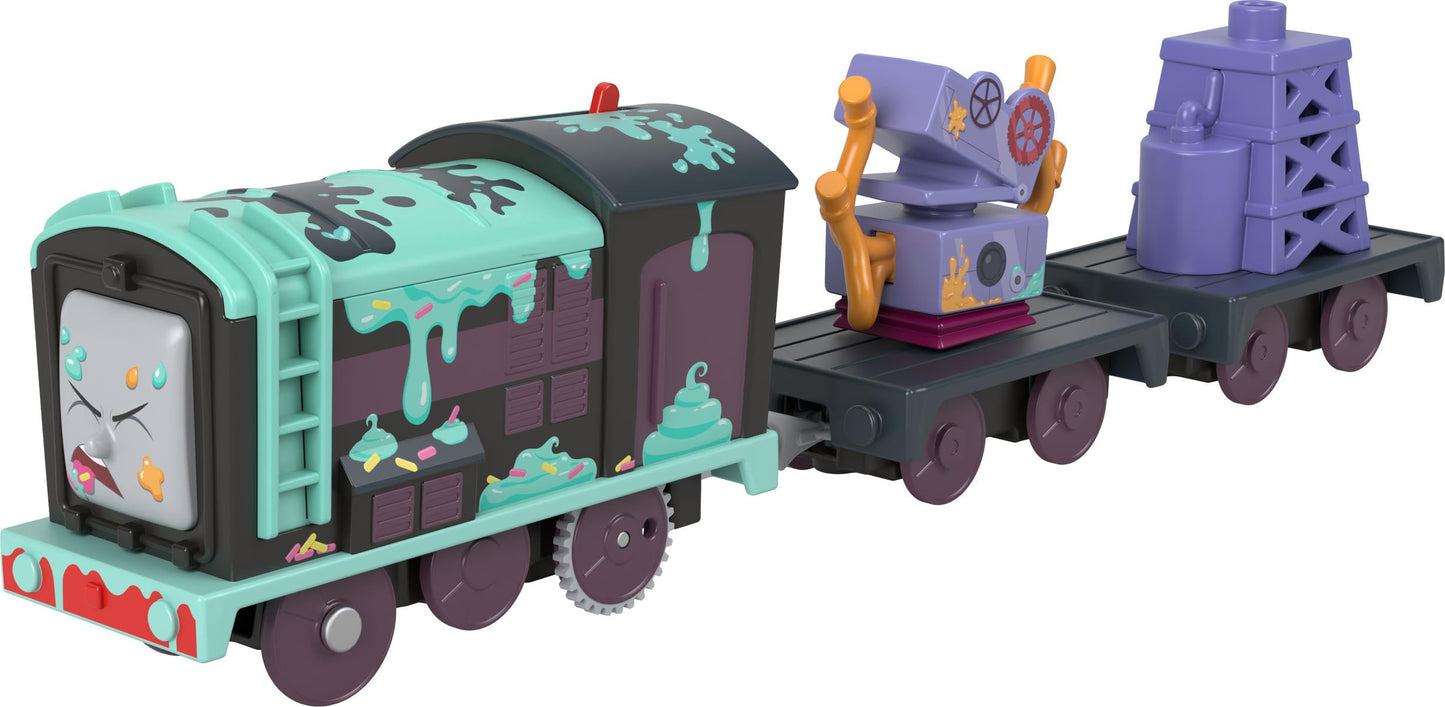 Thomas & Friends Motorized Toy Train Frosting Diesel Engine With Cargo Car & Robot Piece For Preschool Pretend Play Kids Ages 3+