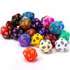 TecUnite 25 Pieces Polyhedral Dice Set with Black Pouch for Other Table Games with Random Multi Colored Assortment (Vivid Color,