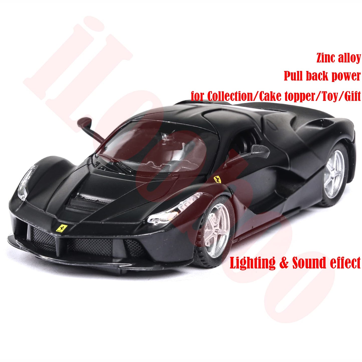 Alloy Collectible Ferrari Race LaFerrari Pull Back Vehicles Diecast Cars Model with Lights and Sound