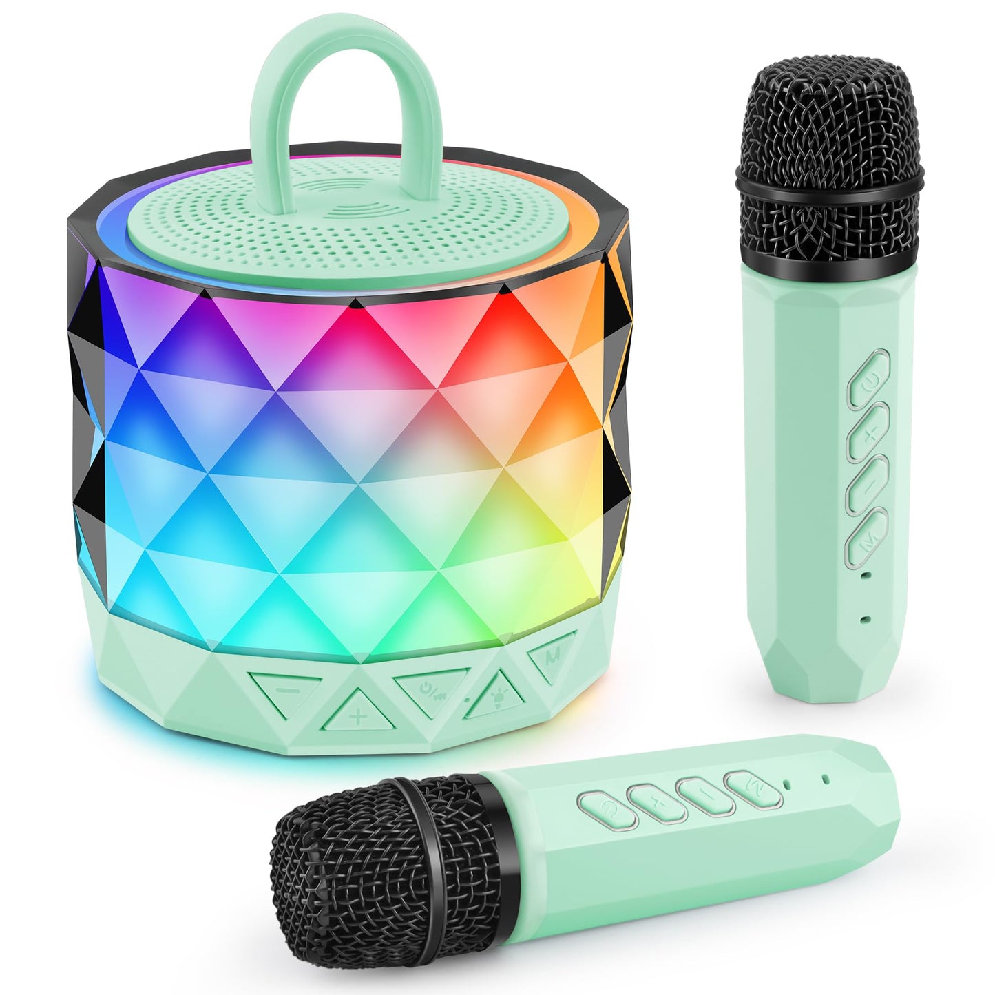 Karaoke Machine for Kids, Toys for Ages 3-12+ Year Old, Portable Bluetooth Speaker with Wireless Microphone, Birthday Easter Gif