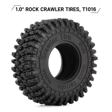 INJORA 1.0 Tires - 57 * 22mm S5 Super Soft Sticky Crawler Tires for TRX4M Axial AX24 SCX24 FCX24 Enduro24 Upgrade,T1016