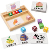 Coogam Wooden Blocks Spelling Game, Color Alphabet Letters Matching Flash Cards Abc Cubes Sight Words Learning Educational Montessori Puzzle Gift For Preschool Kids Boys Girls Age 3 4 5 Years Old