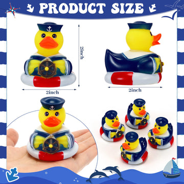 Jerify 48 Pcs Cruise Ships Rubber Ducks 2 Inch Nautical Sailing Rubber Cruise Ship Ducks Bulk For Party Gift Classroom Bath Carn