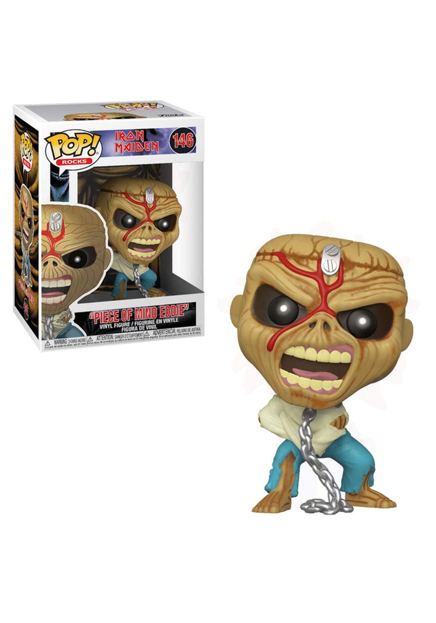 Funko Pop! Rocks Iron Maiden Piece of Mind Vinyl Figure, 3.75 inches, Multicolor, Model 45983