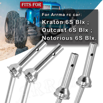 Drive Shaft Upgrades Part for Arrma 1/8 Kraton 6S BLX Outcast 6S BLX Notorious 6S BLX,ARRCat 4pcs Front Rear Drive Shaft Upgrade