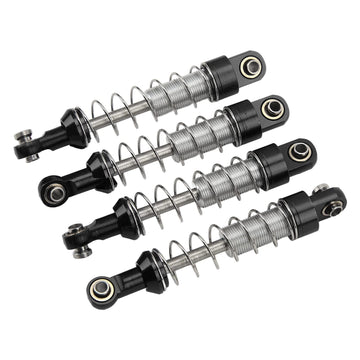 Rc Shock Absorber,2 Pairs Aluminum Alloy Shock Absorber 60Mm Rc Car Modification Parts For C14 C24 Mn D90 99S (Black)
