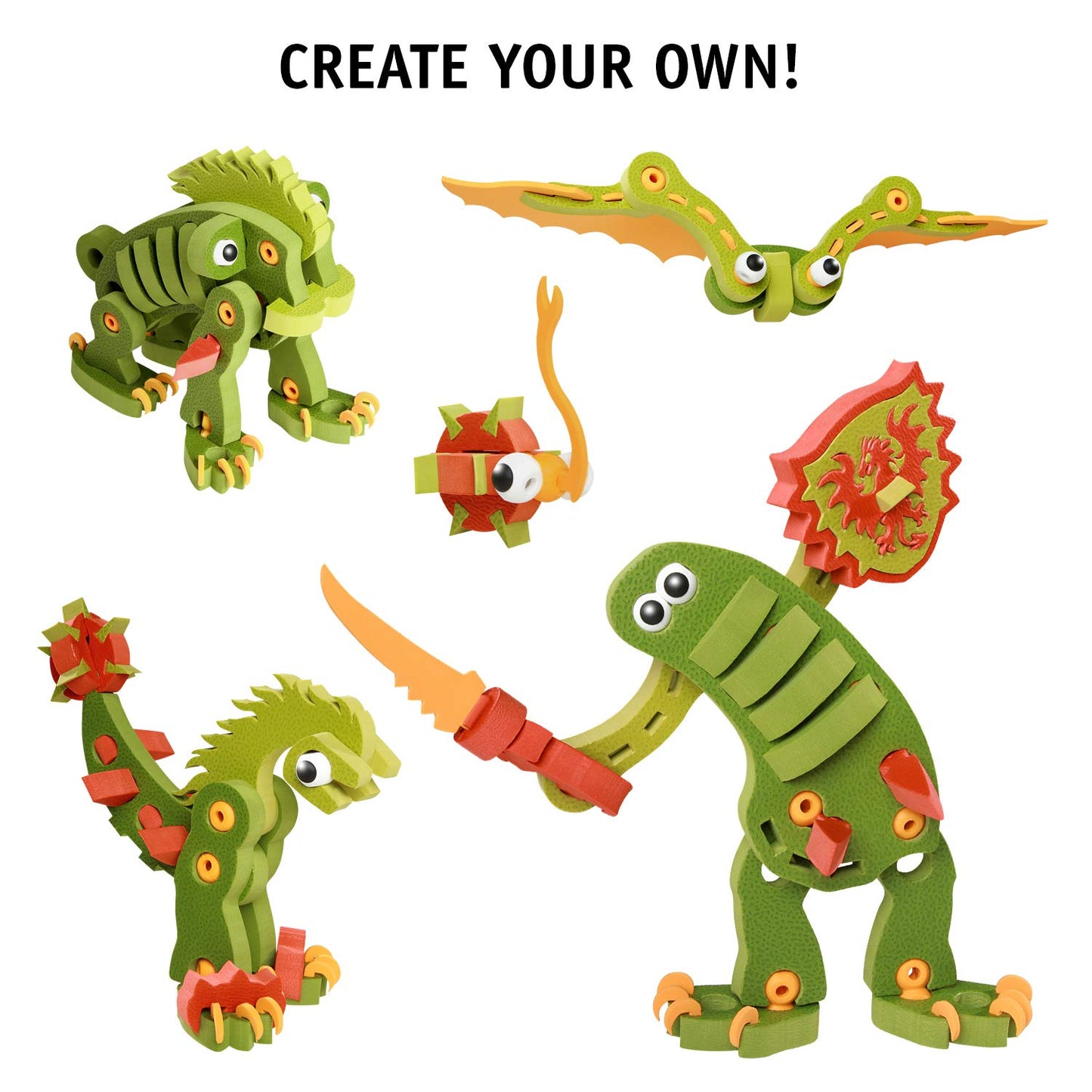 Bloco Toys Combat Dragon | Stem Toy | Fantasy Mythical Creatures | Diy Building Construction Set (155 Pieces)