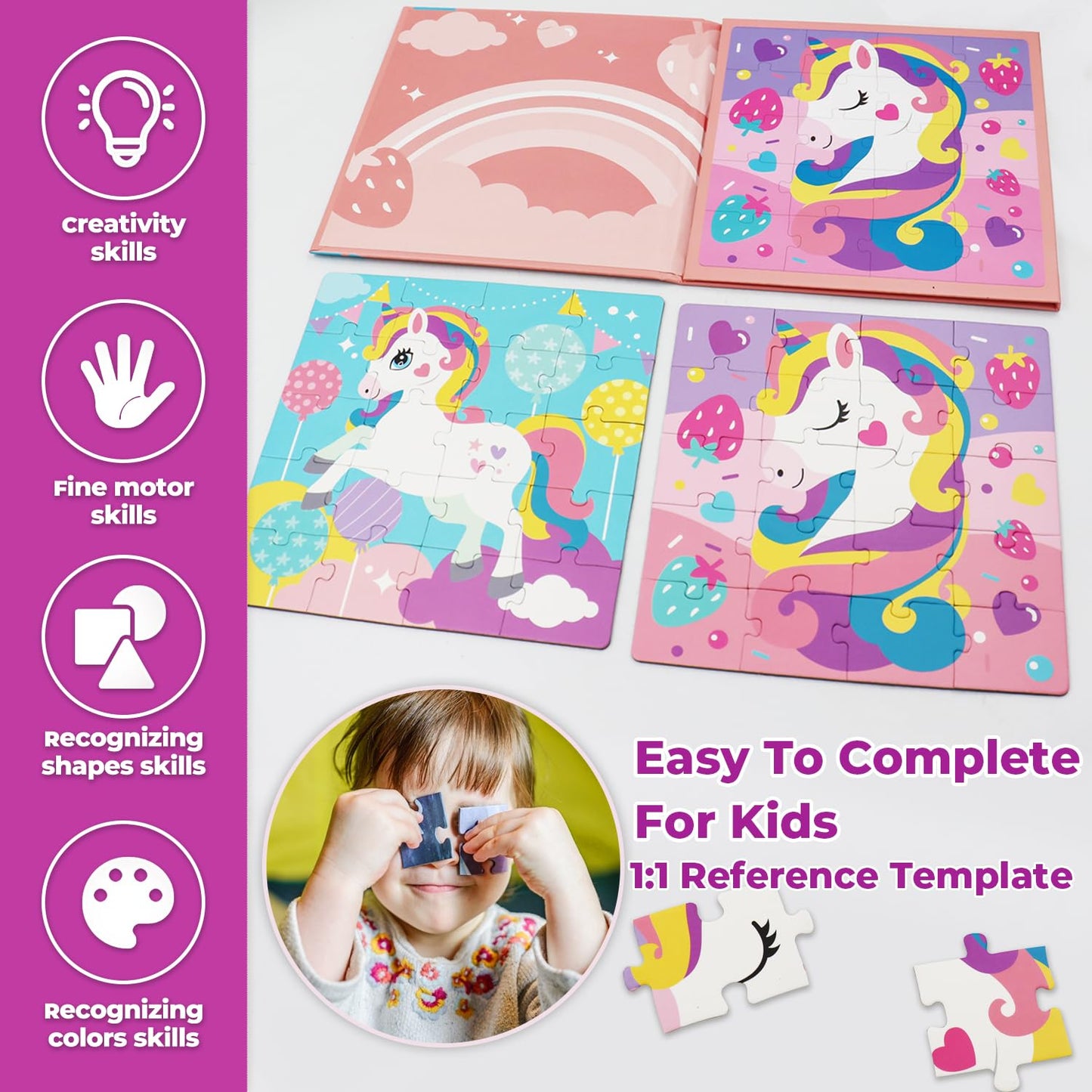 Magnetic Puzzles For Kids Ages 2-4, Montessori Toys Advanced Version 9-12-16 Piece Animal Jigsaw Puzzles Book For Toddlers, Travel Games, Preschool Educational Learning Toys For 3-5 Year Old Gifts