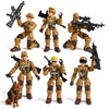 HAPTIME Army Men Action Figures with Toy Soldiers for Boys Plastic Army Toys for Boys 6-8 Birthday Gift for Military Collectors (6Pcs Yellow)