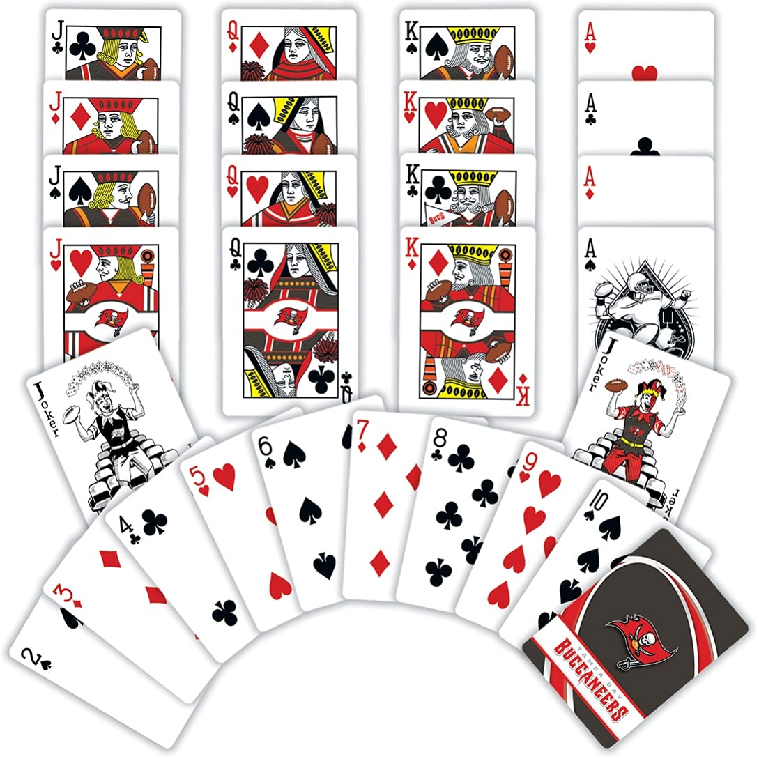 Masterpieces Officially Licensed Nfl Tampa Bay Buccaneers Playing Cards - 54 Card Deck For Adults