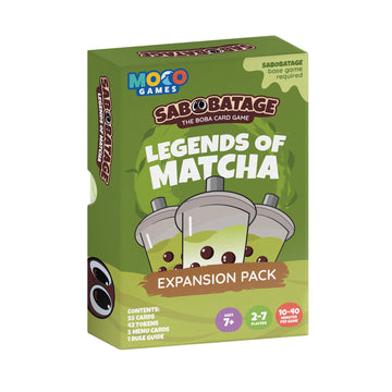 Sabobatage Expansion Pack: Legends Of Matcha - Easy Family-Friendly Party Game | Card Games For Adults, Teens & Kids | 2-7 Players