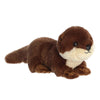 Aurora Adorable Mini Flopsie River Otter Pup Stuffed Animal - Playful Ease - Timeless Companions - Brown 8 Inches