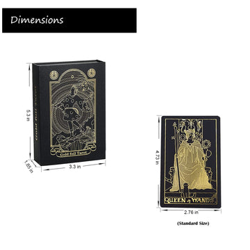 Vovcig 78 Tarot Card With Guidebook,Black Tarot Cards For Beginners Tarot Deck Set,Pvc Waterproof Tarot Cards,Divination Tool(Standard Size,Black)…
