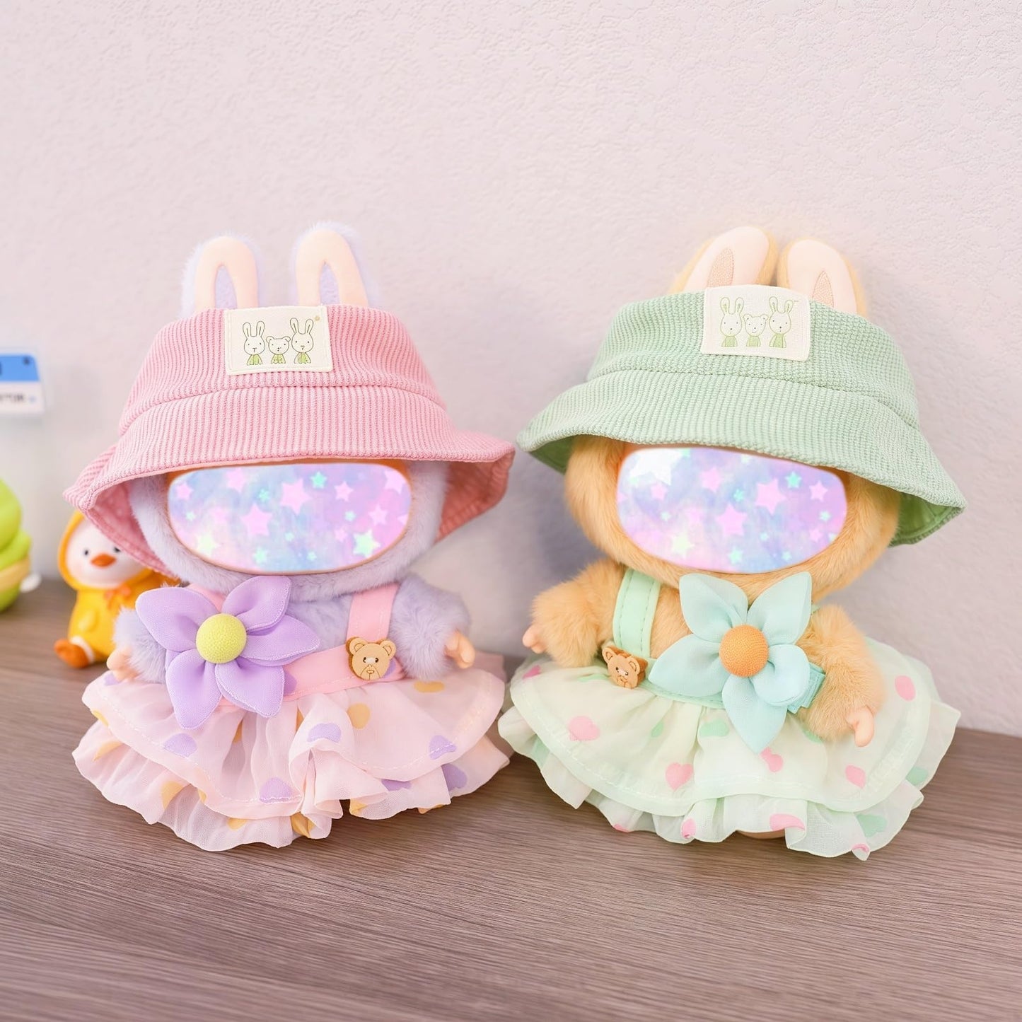 17Cm Doll Clothes Set (No Doll), 3 Pieces Dress Outfit Set For 6.7Inch Doll Suit, Fashion Chic Hat & Clothes Accessories For 1St