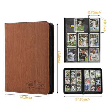 Foalgo 9 Pocket Card Binder enhanced Zip Trading Card Binder 540 Double Sided Pocket PU Collection Binder Collector Album Card Folder for MTG TCG Sports Cards