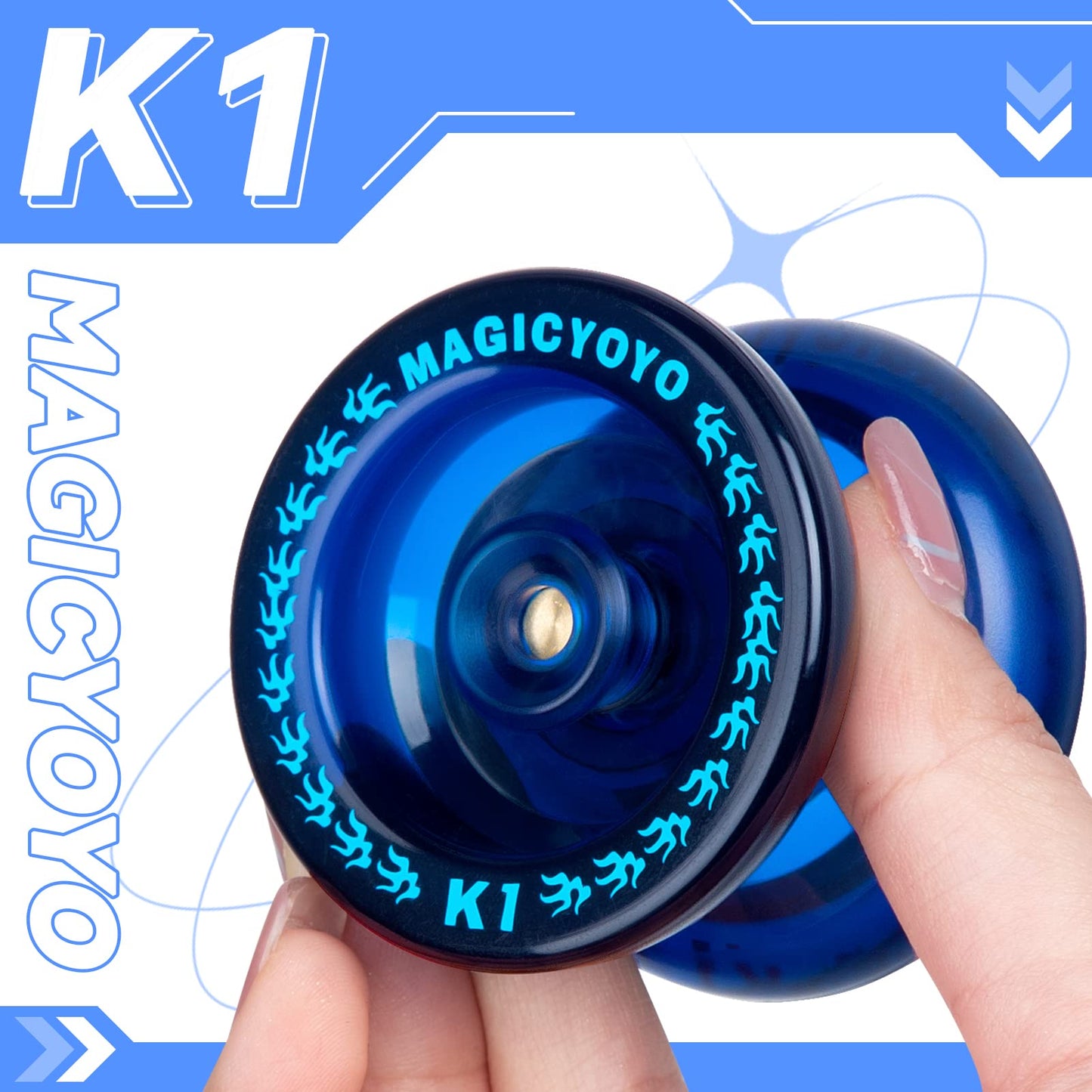 Magicyoyo Pack Of 3 Yoyos For Kids Beginner, K1-Plus Responsive Yoyos With 3 Yoyo Gloves, 3 Yoyo Bags, 18 Strings, All In A Gift