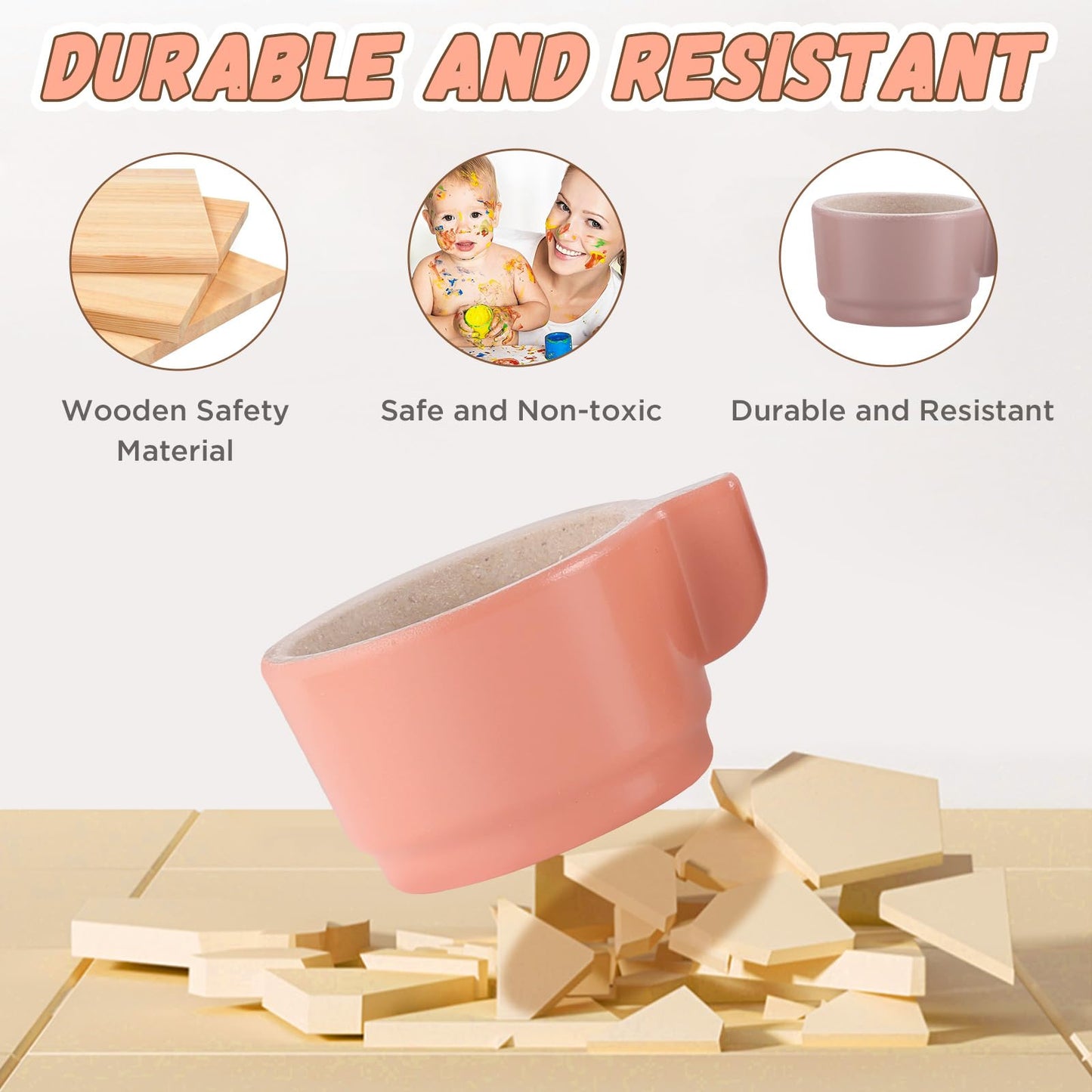 GAGAKU Wooden Dishes Kids Wooden Dishes for Play Kitchen Kids Play Dish Set Wood Plates Set for Toddler Montessori Wooden Kitche