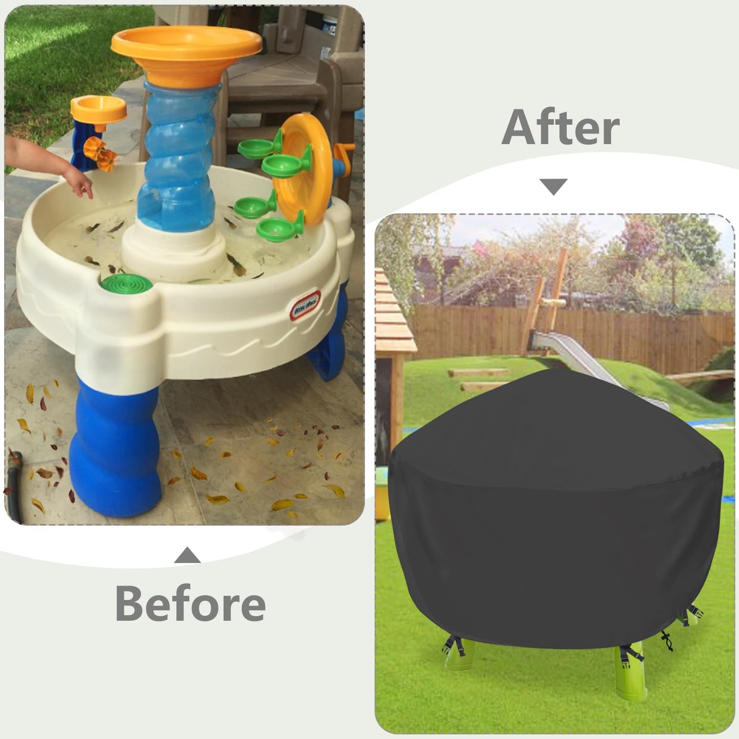 Aacabo Kids Water Table Cover Little Tikes Spiralin' Seas Waterpark Play Table Cover Sand Water Table Cover Outdoor Toys Cover 3