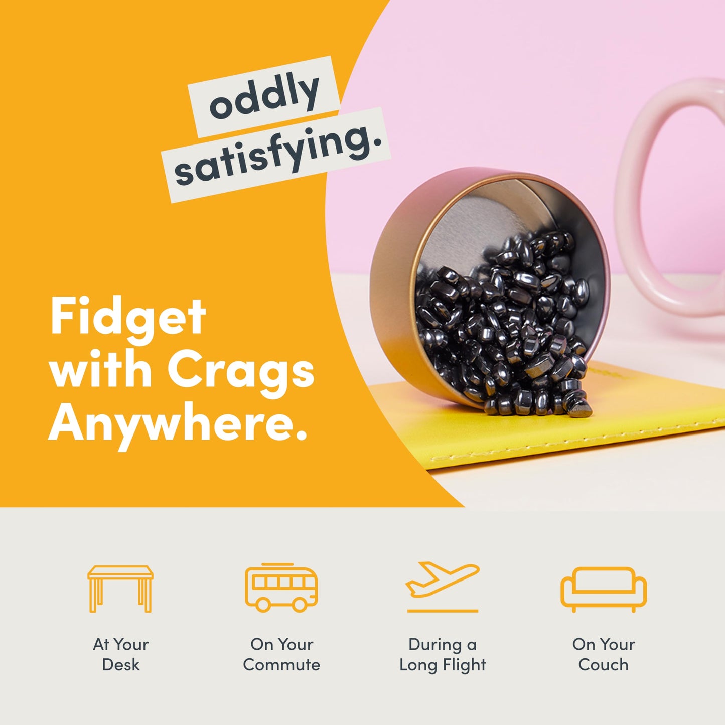 Speks Crags Ferrite Putty | 500+ Ferrite Stones in a Tin, Fidget Toy for Adults & Teens 14+, Desk Toy for Office, Christmas Gift