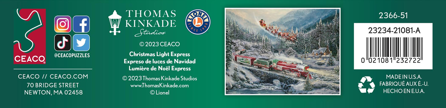 Ceaco - Thomas Kinkade - Christmas Light Express - 500 Piece Jigsaw Puzzle