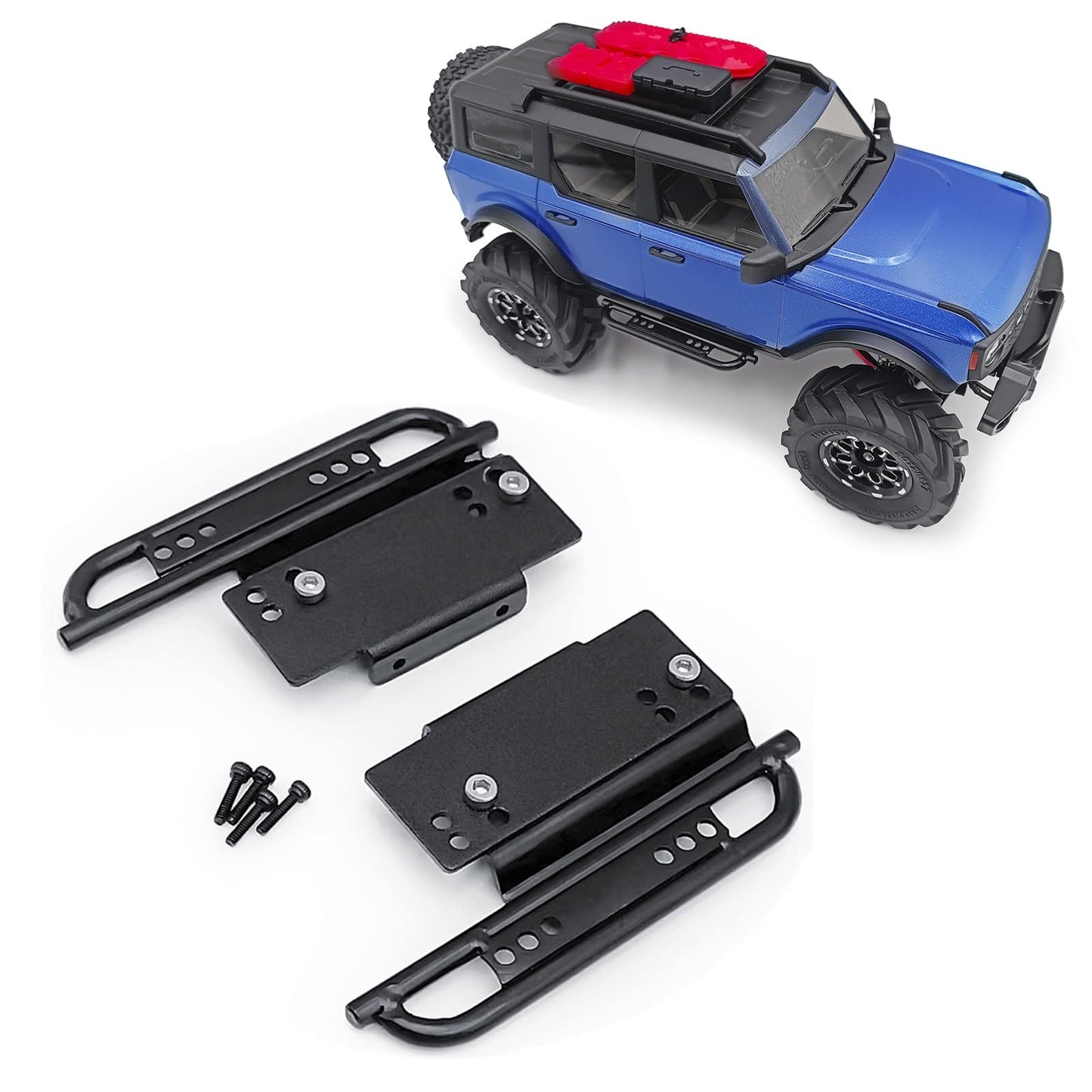 RCLIONS Metal Pedal Side Board Rock Sliders Upgrades for All Axial SCX24 Deadbolt JLU C10 CRC Bronco Gladiator 1/24th RC Crawler