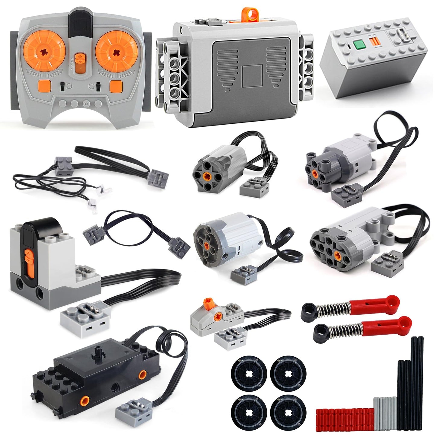 36Pcs Technical Parts Set Compatible With Lego Technic, Speed Power Functions Motor Kit, Technical Compatibility Brick Motors Ac