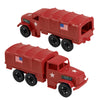 TimMee Military Cargo Trucks - 2 Red Plastic Army Men Deuce & a Half Vehicles