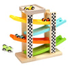 TOP BRIGHT Wooden Race Track Car Ramp for Toddlers - 4 Mini Cars, Toddler Race Track, Ramp Racer Suit, Ideal Gifts for 1-2 Year Olds